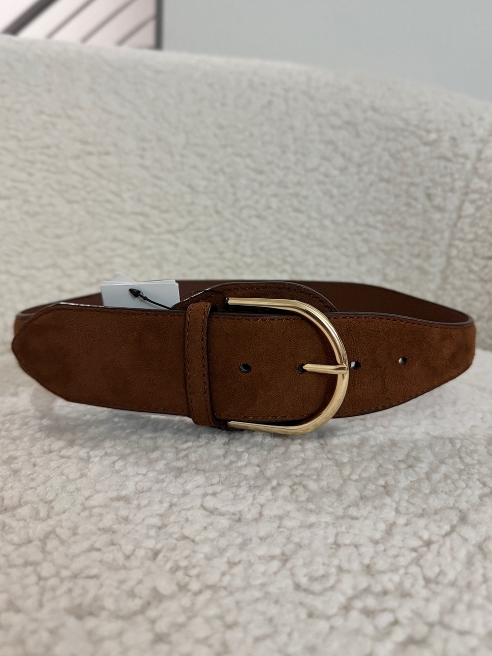 NWT H&M Brown ‘Waist Belt’ with Gold Metal Buckle, Size XS